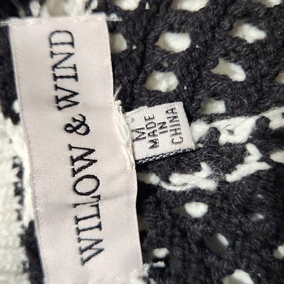 WILLOW & WIND Elegant Black and White Chevron Dress SZ M. - Picture 3 of 7